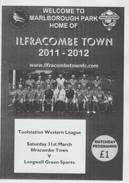 Ilfracombe Town v Longwell Green Sports 31-Mar-2012