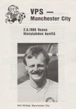 Vaasan Palloseura v Manchester City 02-Aug-1988