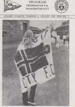 Fredrikstad FK v Manchester City 03-Aug-1978