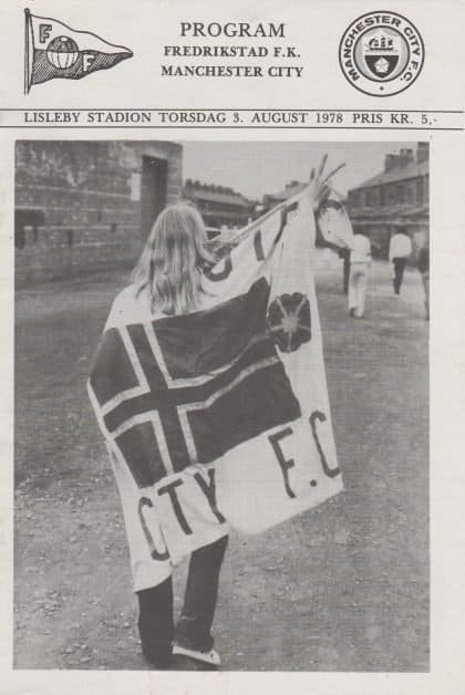 Fredrikstad FK v Manchester City 03-Aug-1978