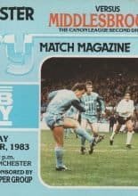 Manchester City v Middlesbrough 22-Oct-1983
