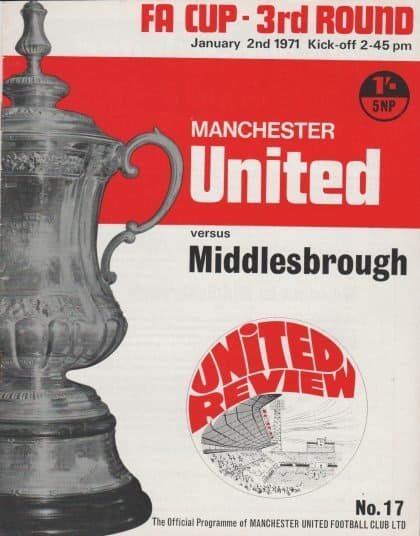 Manchester United v Middlesbrough 02-Jan-1971