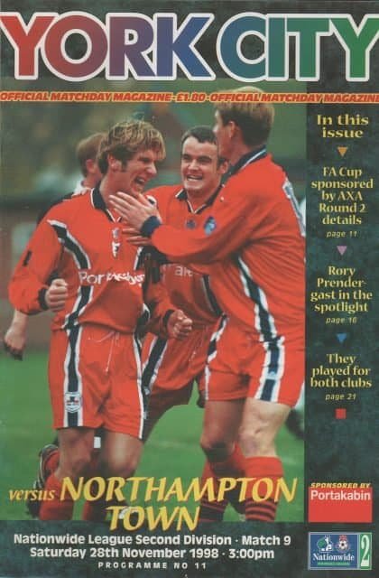 York City v Northampton Town 28-Nov-1998