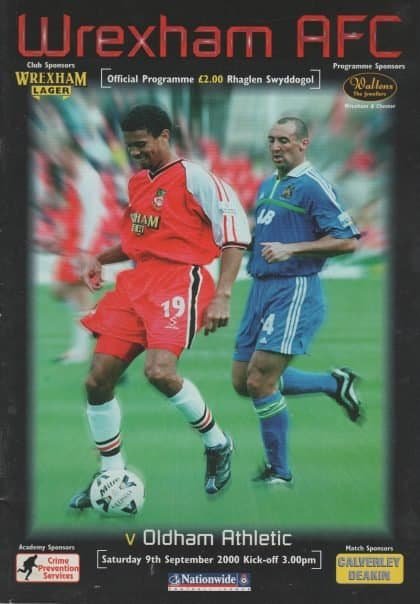 Wrexham v Oldham Athletic 09-Sep-2000