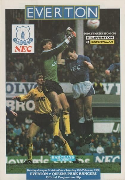 Everton v Queens Park Rangers 13-Feb-1988