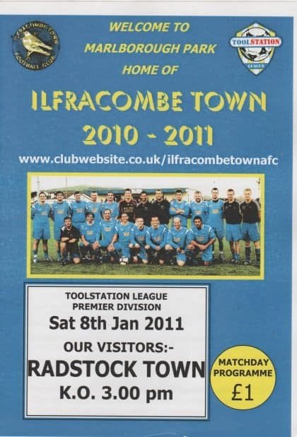 Ilfracombe Town v Radstock Town 08-Jan-2011