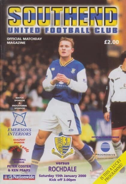 Southend United v Rochdale 15-Jan-2000