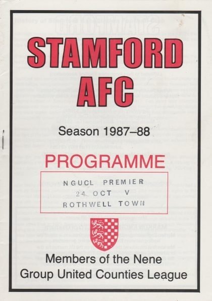 Stamford v Rothwell Town  24-Oct-1987