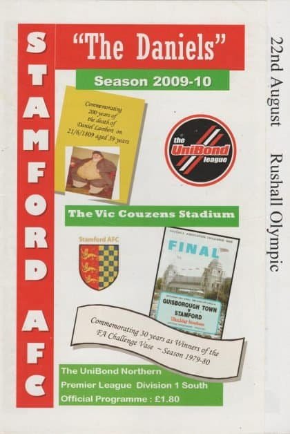 Stamford v Rushall Olympic 22-Aug-2009