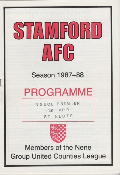 Stamford v St Neots Town 16-Apr-1988