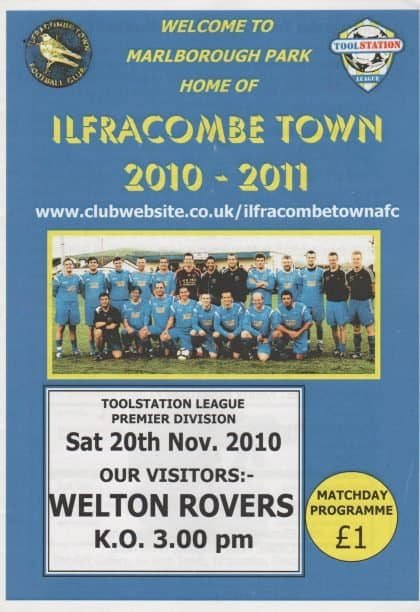 Ilfracombe Town v Welton Rovers 20-Nov-2010