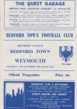 Bedford Town v Weymouth  23-Nov-1968
