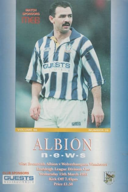 West Bromwich Albion v Wolverhampton Wanderers 15-Mar-1995