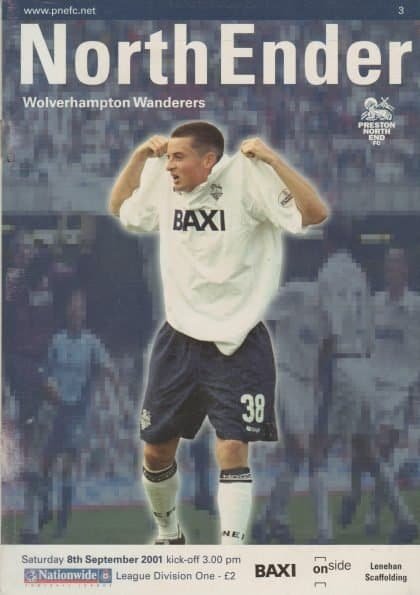 Preston North End v Wolverhampton Wanderers 08-Sep-2001