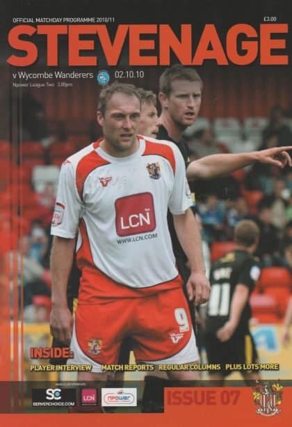 Stevenage v Wycombe Wanderers 02-Oct-2010