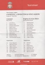 Liverpool v Brighton and Hove Albion  13-May-2018