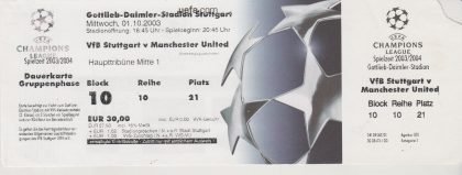 VFB Stuttgart v Manchester United 01-Oct-2003