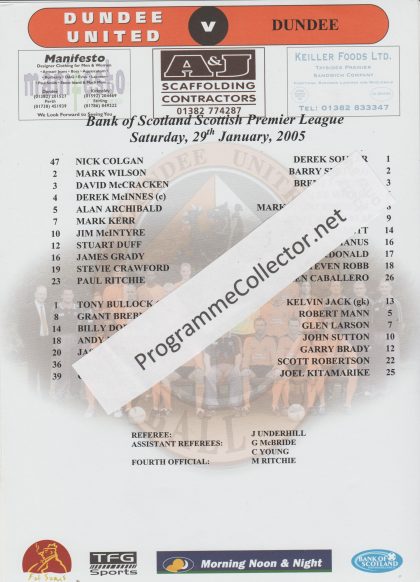 Dundee United v Dundee 29-Jan-2005