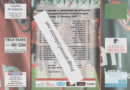 Dundee United v Dunfermline Athletic 27-Jan-2007