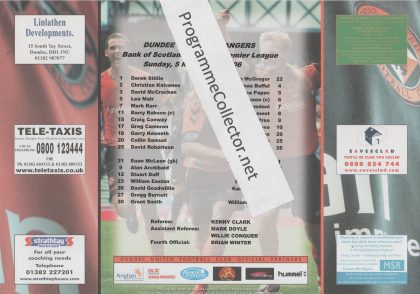 Dundee United v Glasgow Rangers 05-Nov-2006