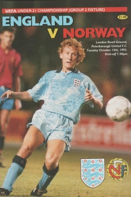 England u21 v Norway u21 13-Oct-1992