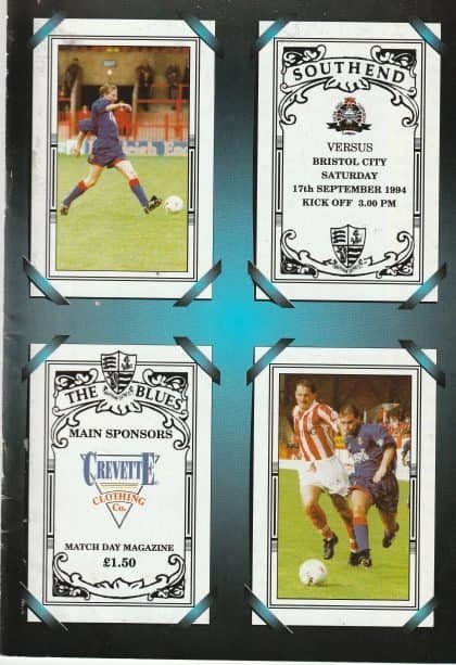 Southend United v Bristol City 17-Sep-1994