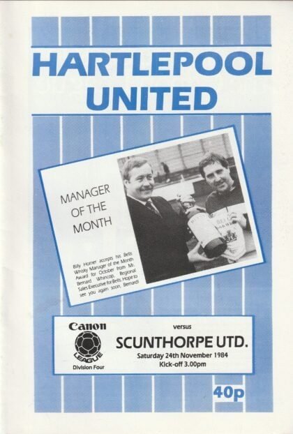 Hartlepool United v Scunthorpe United 24-Nov-1984