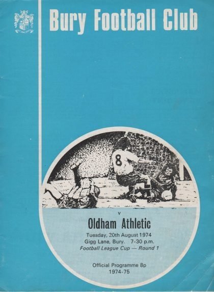 Bury v Oldham Athletic 20-Aug-1974