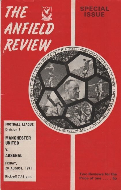 Manchester United v Arsenal 20-Aug-1971