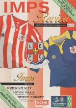 Lincoln City v Aston Villa 31-Jul-1996