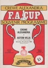 Crewe Alexandra v Aston Villa 07-Jan-1989