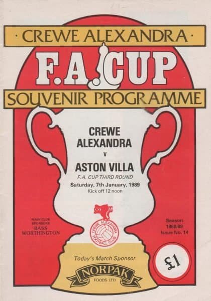 Crewe Alexandra v Aston Villa 07-Jan-1989