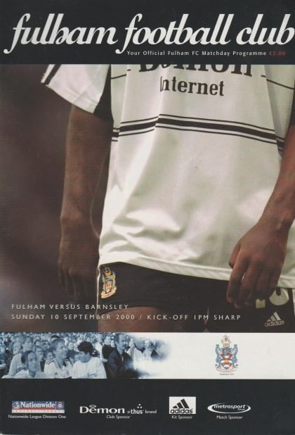 Fulham v Barnsley 10-Sep-2000