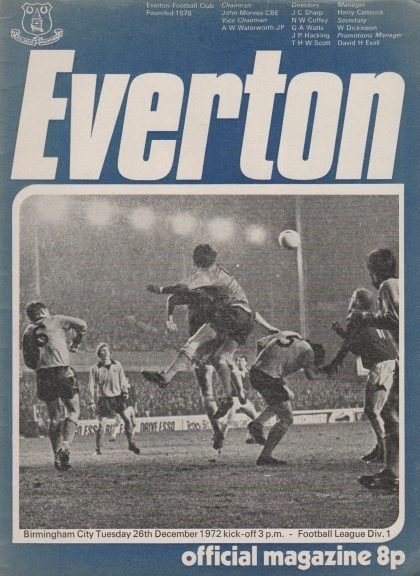 Everton v Birmingham City  26-Dec-1972