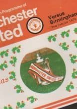 Manchester United v Birmingham City 02-Jan-1978