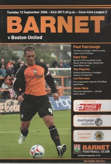 Barnet v Boston United 12-Sep-2006