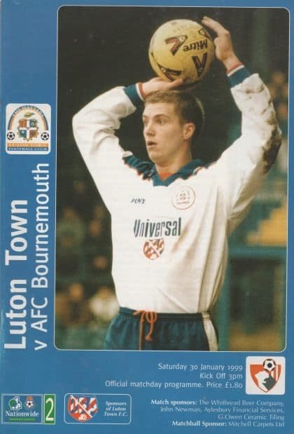 Luton Town v AFC Bournemouth 30-Jan-1999