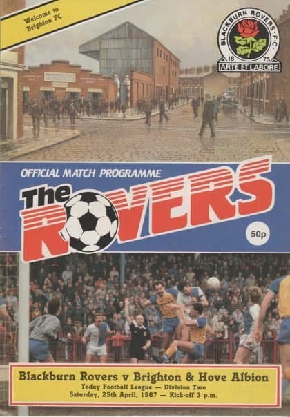 Blackburn Rovers v Brighton and Hove Albion 25-Apr-1987