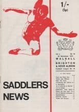 Walsall v Brighton and Hove Albion 28-Nov-1970