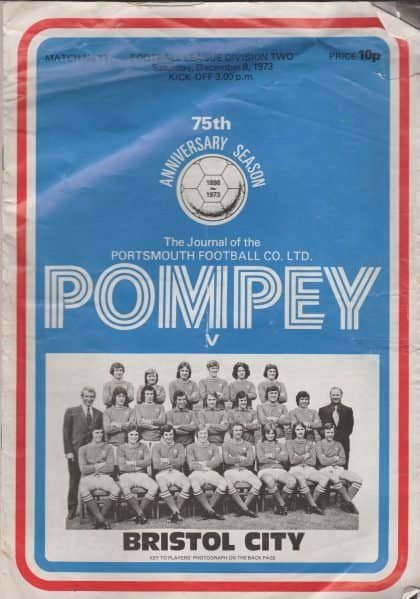 Portsmouth v Bristol City 08-Dec-1973