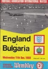 England v Bulgaria 11-Dec-1968