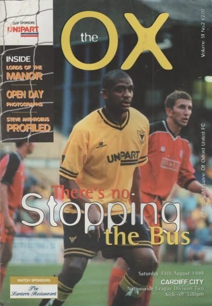 Oxford United v Cardiff City 01-Aug-1999