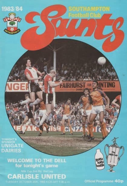 Southampton v Carlisle United 25-Oct-1983