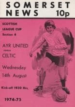 Ayr United v Glasgow Celtic 14-Aug-1974