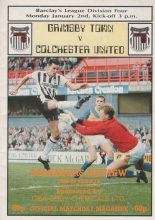 Grimsby Town v Colchester United 02-Jan-1989