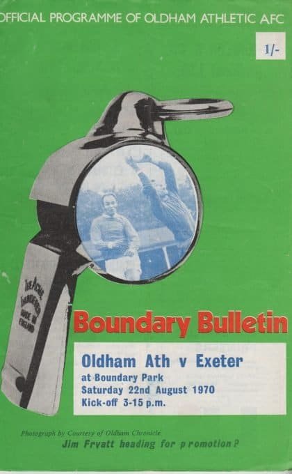 Oldham Athletic v Exeter City 22-Aug-1970
