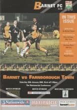 Barnet v Farnborough Town 26-Jan-2002