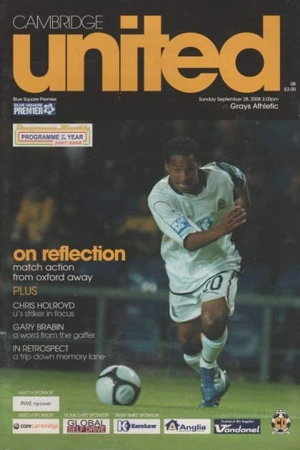 Cambridge United v Grays Athletic 28-Sep-2008