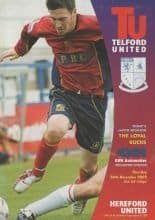 Telford United v Hereford United  26-Dec-2002
