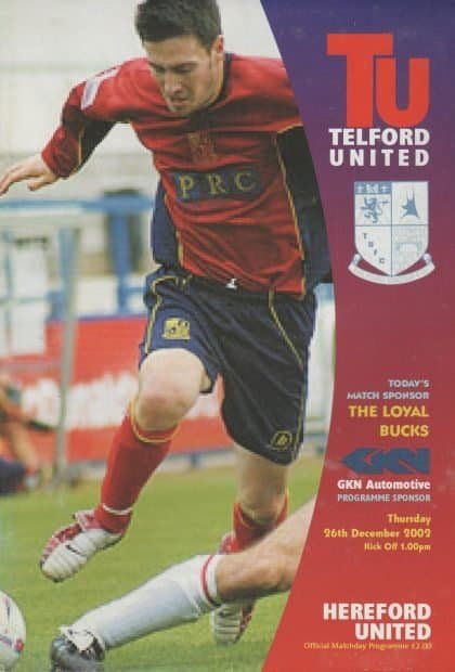 Telford United v Hereford United  26-Dec-2002